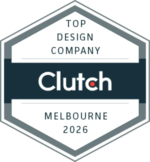 Clutch Top Design Company, Melbourne 2026 award badge