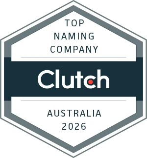 Clutch Top Naming Company, Australia 2026 award badge
