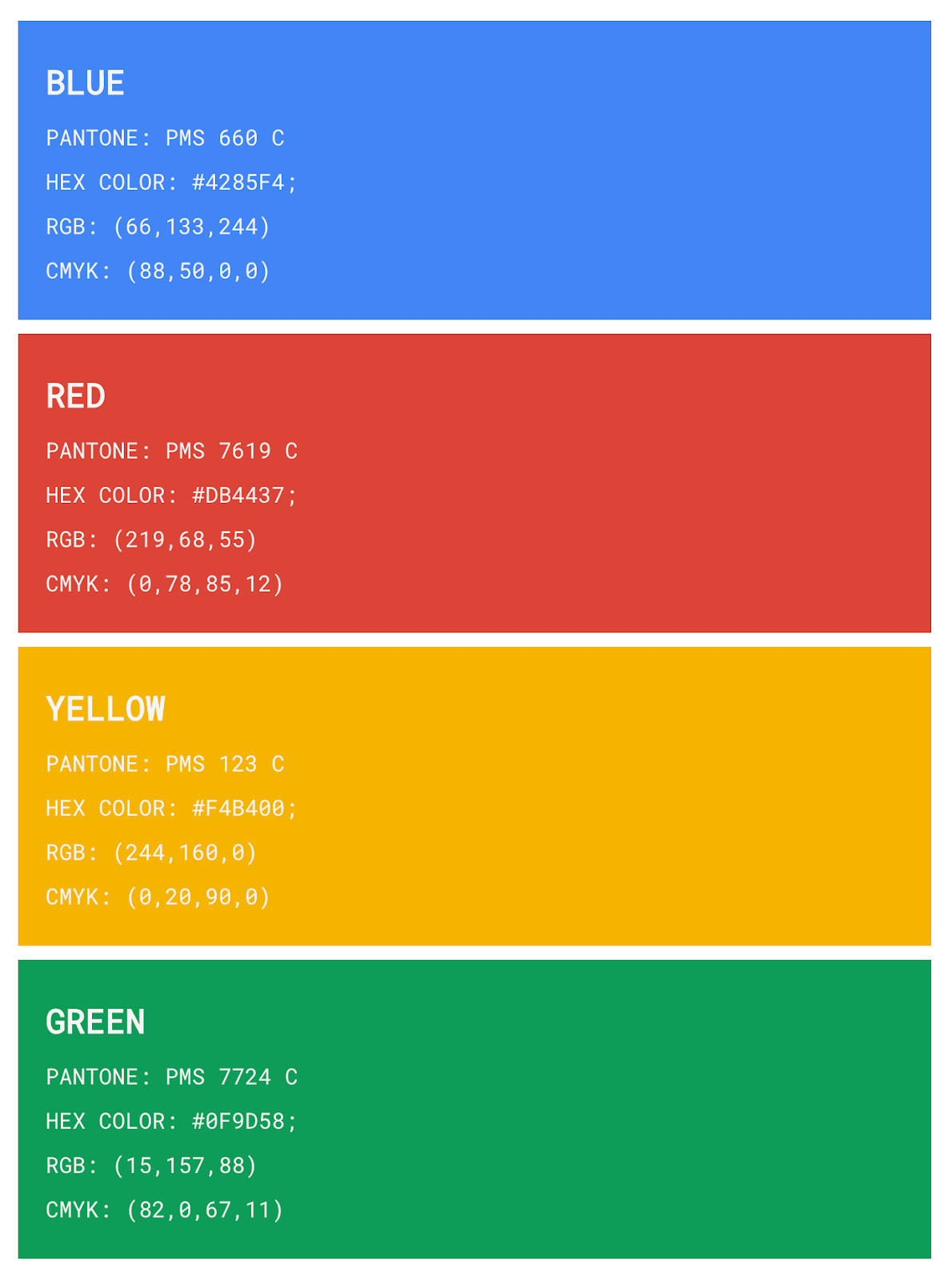 Google brand Color Theory Guides