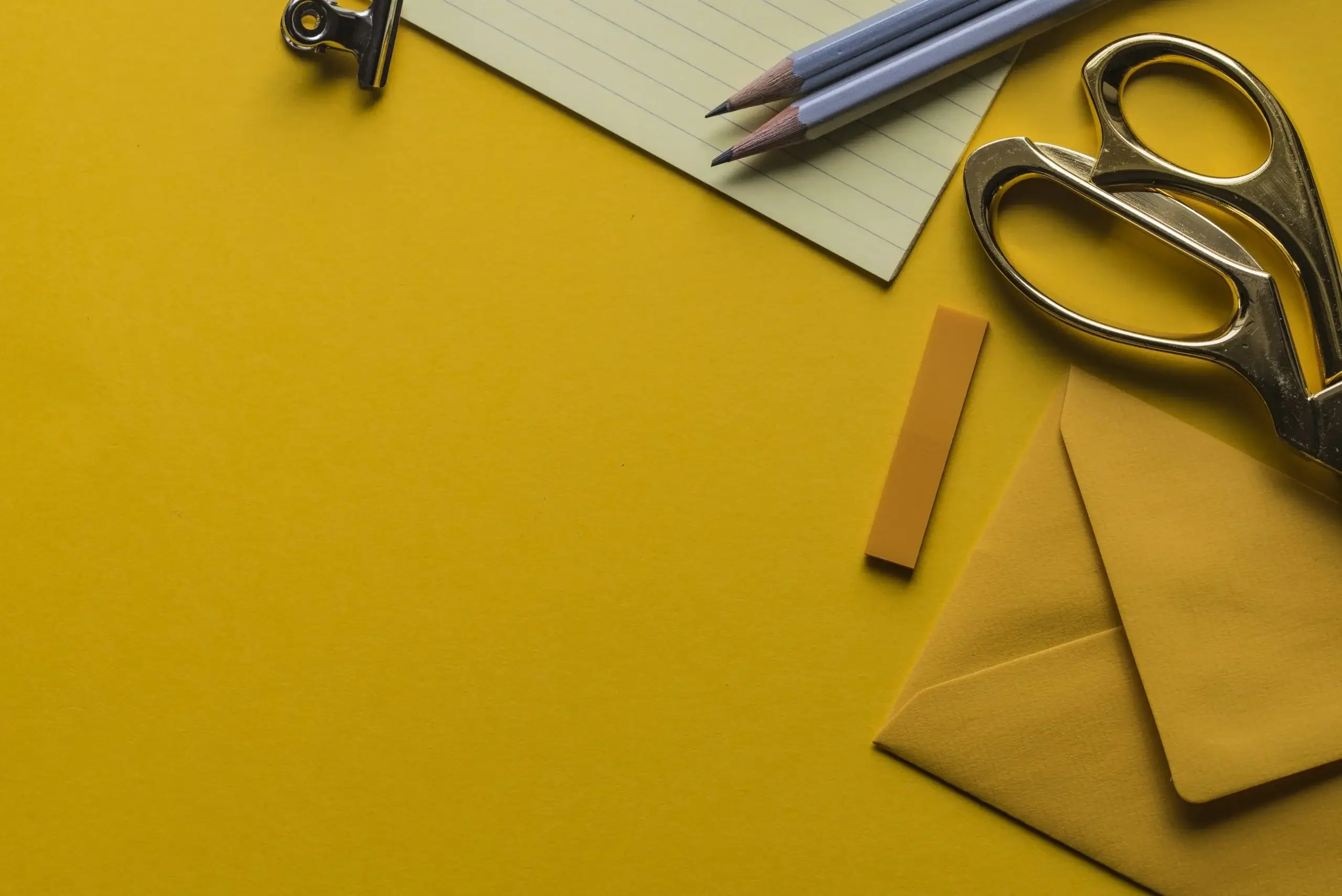 Yellow Theme Work Stationary