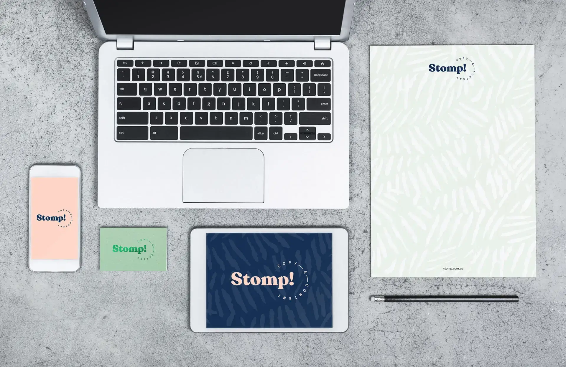 Stomp Work stationery Setup